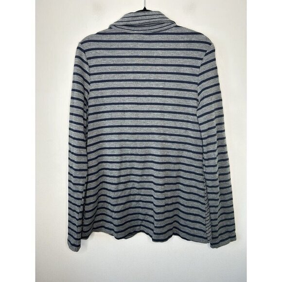 TART Essential Blazer Gray Navy Striped Women’s Workwear Long Sleeve Size XL - Picture 7 of 12